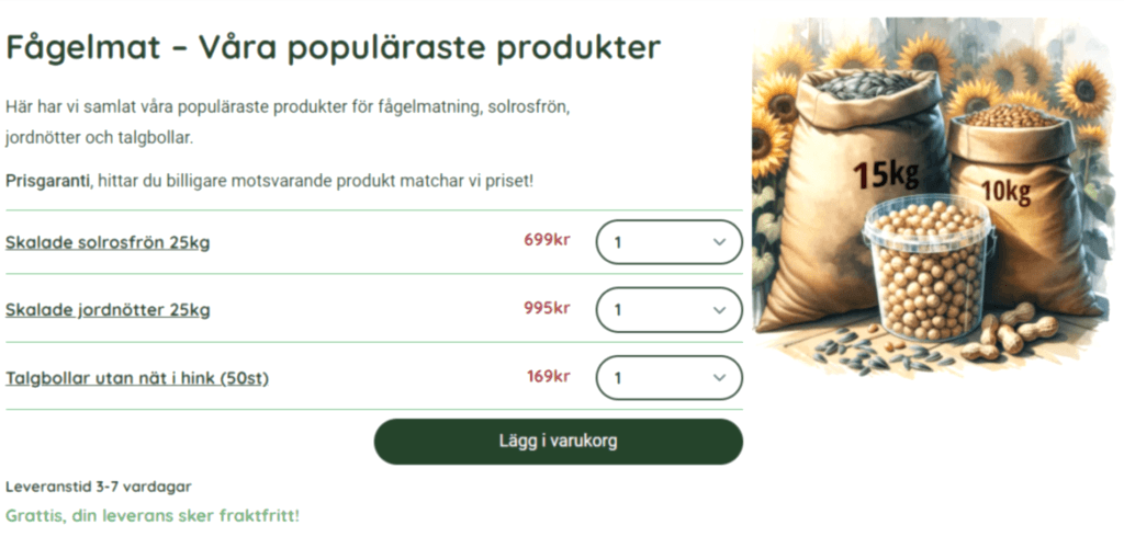 Populära produkter Pippifoder